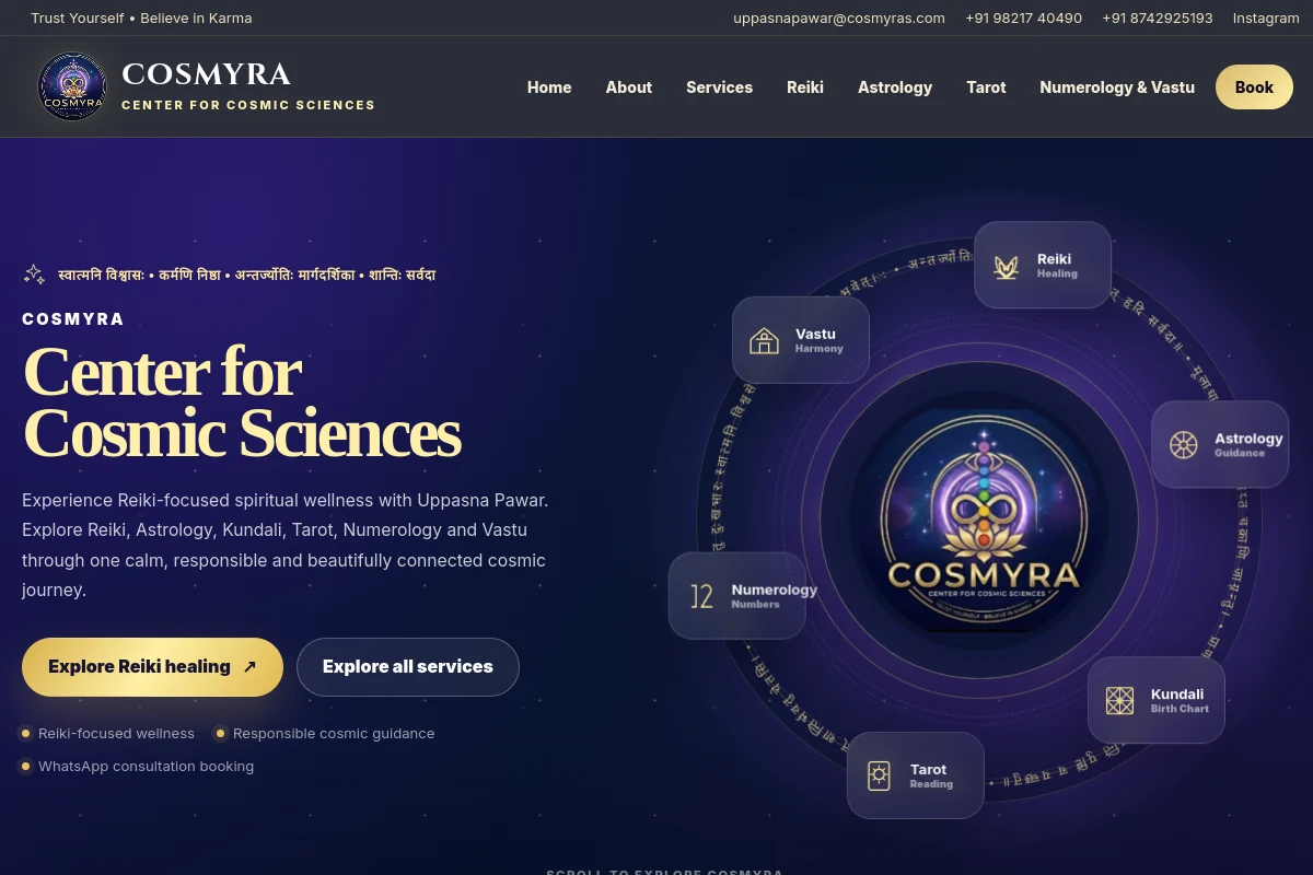 COSMYRA — website preview