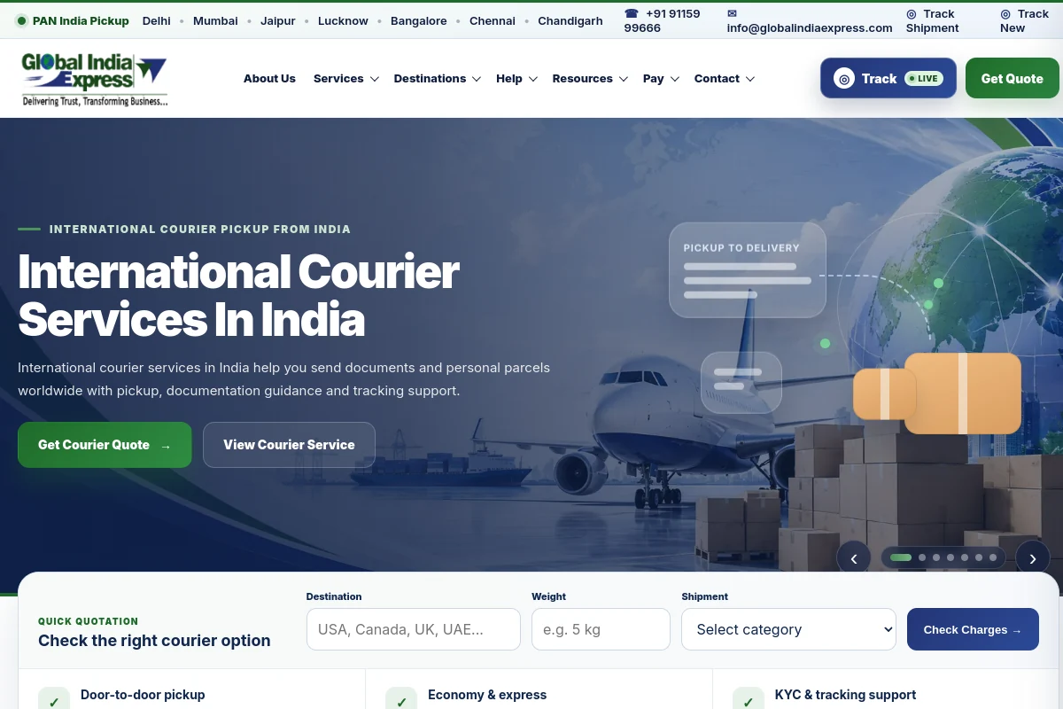Global India Express — website preview