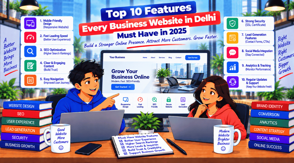 Top 10 Features Every Business Website in Delhi