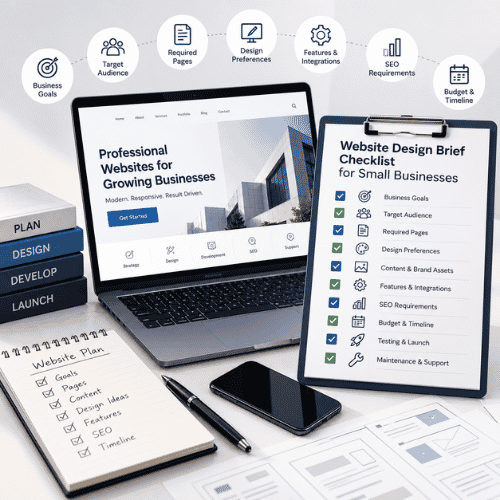 website design brief checklist for small business